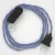  Lamp cord, TM07 purple rayon 1.80 m. Choose the color of the switch and plug.