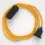  Lamp cord, TM10 yellow rayon 1.80 m. Choose the color of the switch and plug.