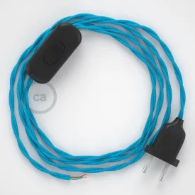    Lamp cord, TM11 turquoise rayon 1.80 m. Choose the color of the switch and plug.