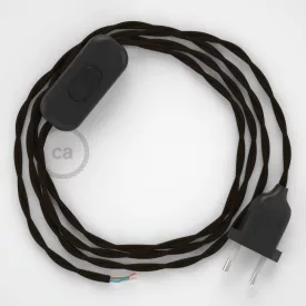    Lamp cord, TM13 brown rayon 1.80 m. Choose the color of the switch and plug.