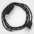  Lamp cord, TM04 black rayon 1.80 m. Choose the color of the switch and plug.