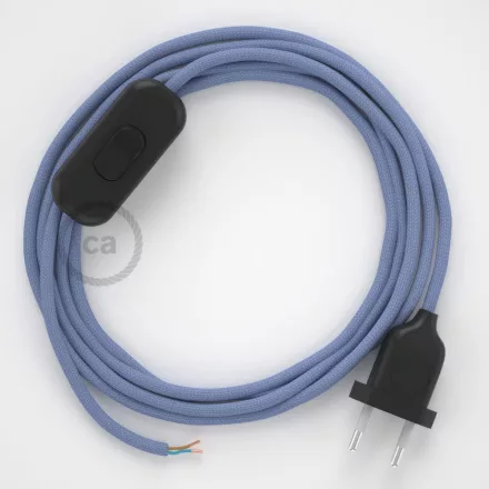  Lamp cord, RM07 purple rayon 1.80 m. Choose the color of the switch and plug.