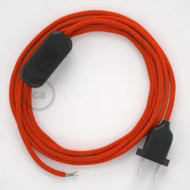    Lamp cord, RM15 orange rayon 1.80 m. Choose the color of the switch and plug.