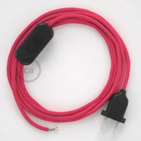    Lamp cord, RM08 fuchsia rayon 1.80 m. Choose the color of the switch and plug.