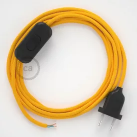    Lamp cord, RM10 yellow rayon 1.80 m. Choose the color of the switch and plug.