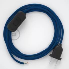    Lamp cord, RM12 blue rayon 1.80 m. Choose the color of the switch and plug.