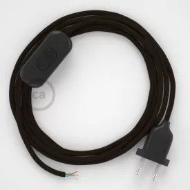   Lamp cord, RM13 brown rayon 1.80 m. Choose the color of the switch and plug.