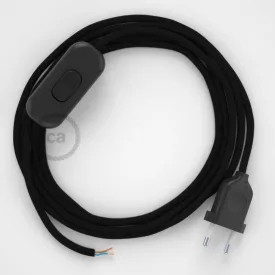    Lamp cord, RM04 black rayon 1.80 m. Choose the color of the switch and plug.