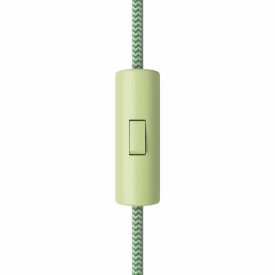   Switchable cylindrical single-pole rocker switch with grounding terminal