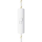 Switchable, cylindrical, single-pole, cord-operated switch with grounding terminal