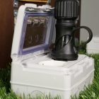 Black Schuko plug with ring 16A 250V IP44 for the Modulair system