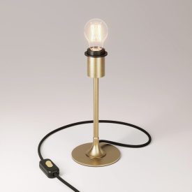  MAG-Y table lamp with round metal base and lampshade attachment