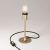 MAG-Y table lamp with round metal base and lampshade attachment