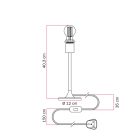 MAG-Y table lamp with round metal base and lampshade attachment