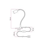 MAG-Y table lamp with Flex, oval metal base and spotlight