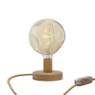 Posaluce embossed wooden table lamp