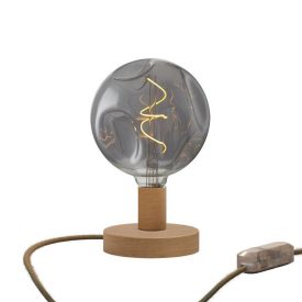 Posaluce embossed wooden table lamp