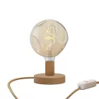 Posaluce embossed wooden table lamp