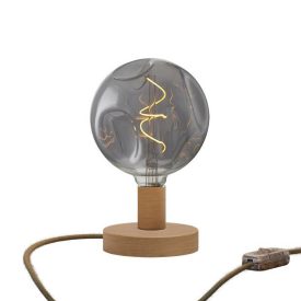 Posaluce embossed wooden table lamp