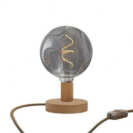 Posaluce embossed wooden table lamp