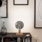 Posaluce embossed wooden table lamp
