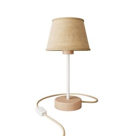 Wooden table lamp with Impero lampshade - Alzaluce Wood