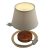  Alzaluce Impero with lampshade, metal table lamp with English plug, cable and switch