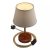  Alzaluce Impero with lampshade, metal table lamp with English plug, cable and switch