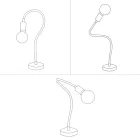 Flex flexible table lamp that provides diffused light