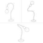 Flex flexible table lamp that provides diffused light