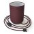 Posaluce metal, burgundy canvas Cilindro lampshade