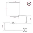 Posaluce metal, brown Camelot Cilindro lampshade