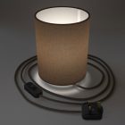 Posaluce metal, brown Camelot Cilindro lampshade