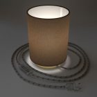 Posaluce metal, brown Camelot Cilindro lampshade