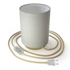 Posaluce metal, white Lawn Cilindro lampshade