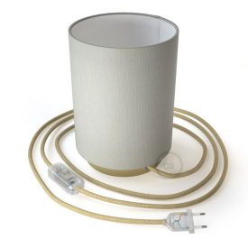Posaluce metal, white Lawn Cilindro lampshade