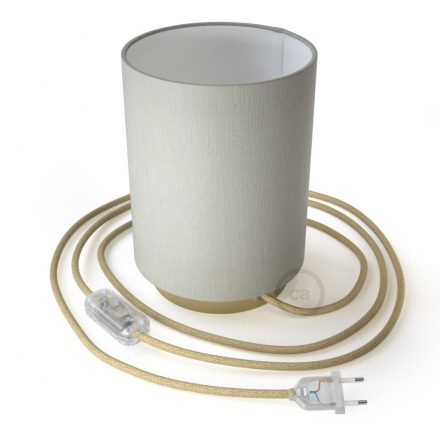 Posaluce metal, white Lawn Cilindro lampshade