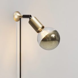MAG-Y wall lamp with joint and hemispherical bulb