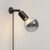 MAG-Y wall lamp with joint and hemispherical bulb