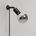 MAG-Y wall lamp with joint and hemispherical bulb