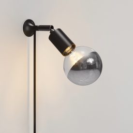 MAG-Y wall lamp with joint and hemispherical bulb
