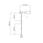 MAG-Y wall lamp with joint and spotlight