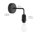 Fermaluce Modulair lampshade with L-shaped extension, ceiling rose and IP65 waterproof lamp holder