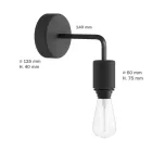 Fermaluce Modulair ELEGANT lampshade with L-shaped extension, ceiling rose and lamp holder IP65 waterproof