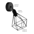 Fermaluce Modulair with diamond lampshade, adjustable connector and lamp holder, IP65 waterproof