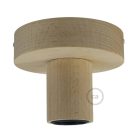 Fermaluce Wood S, natural wood covered lamp for wall or ceiling
