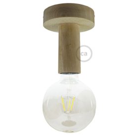Fermaluce Wood M, painted wood flat lamp for wall or ceiling