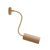 Fermaluce Flex 30 lamp with mini wooden rose and spotlight, Tub-E14 lampshade