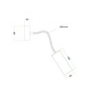 Fermaluce Flex 30 lamp with mini wooden rose and spotlight, Tub-E14 lampshade