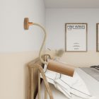 Fermaluce Flex 30 lamp with mini wooden rose and spotlight, Tub-E14 lampshade